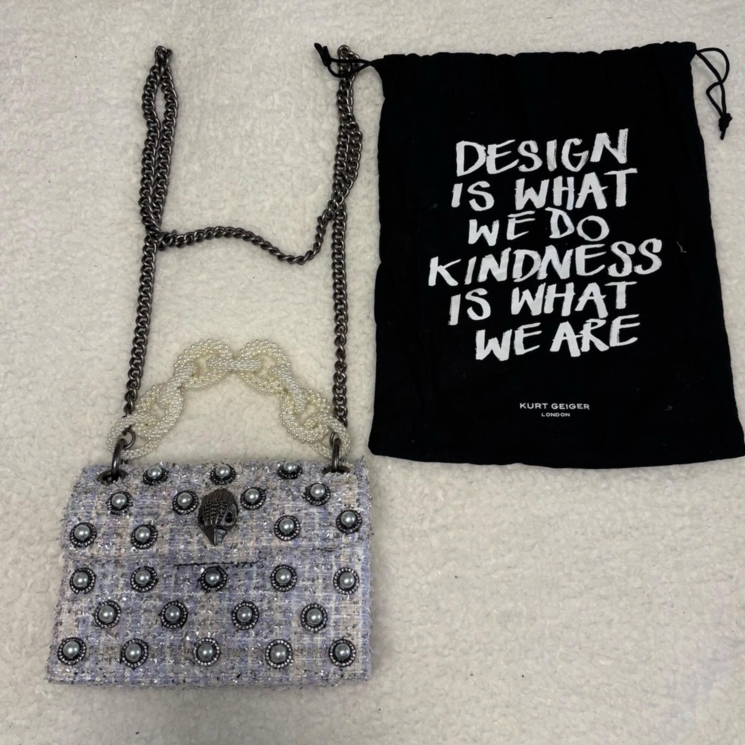 Mini Tweed Kensington Lilac and Silver Combo - Kurt Geiger