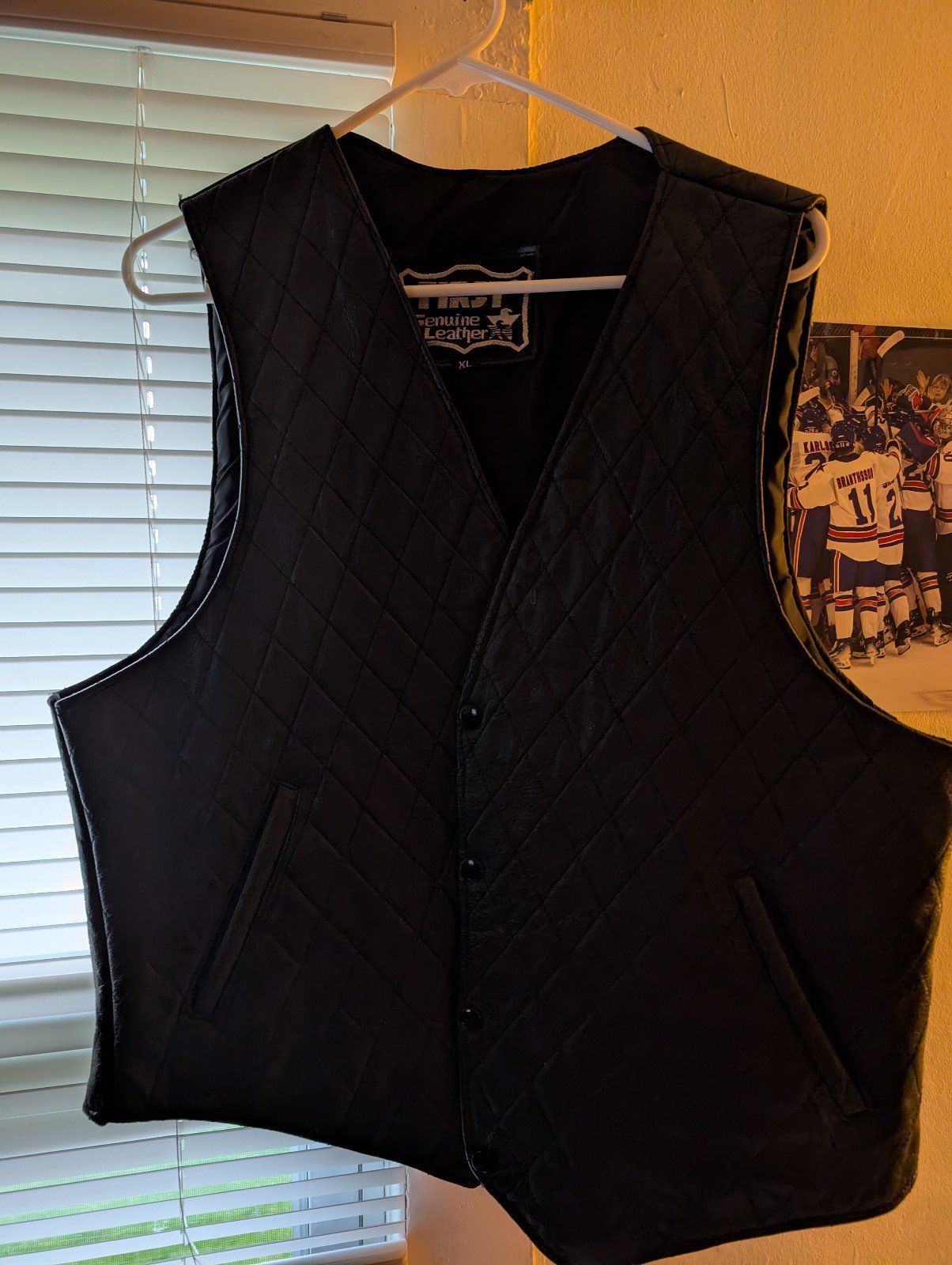 Vintage Men's Genuine Leather Vest XL