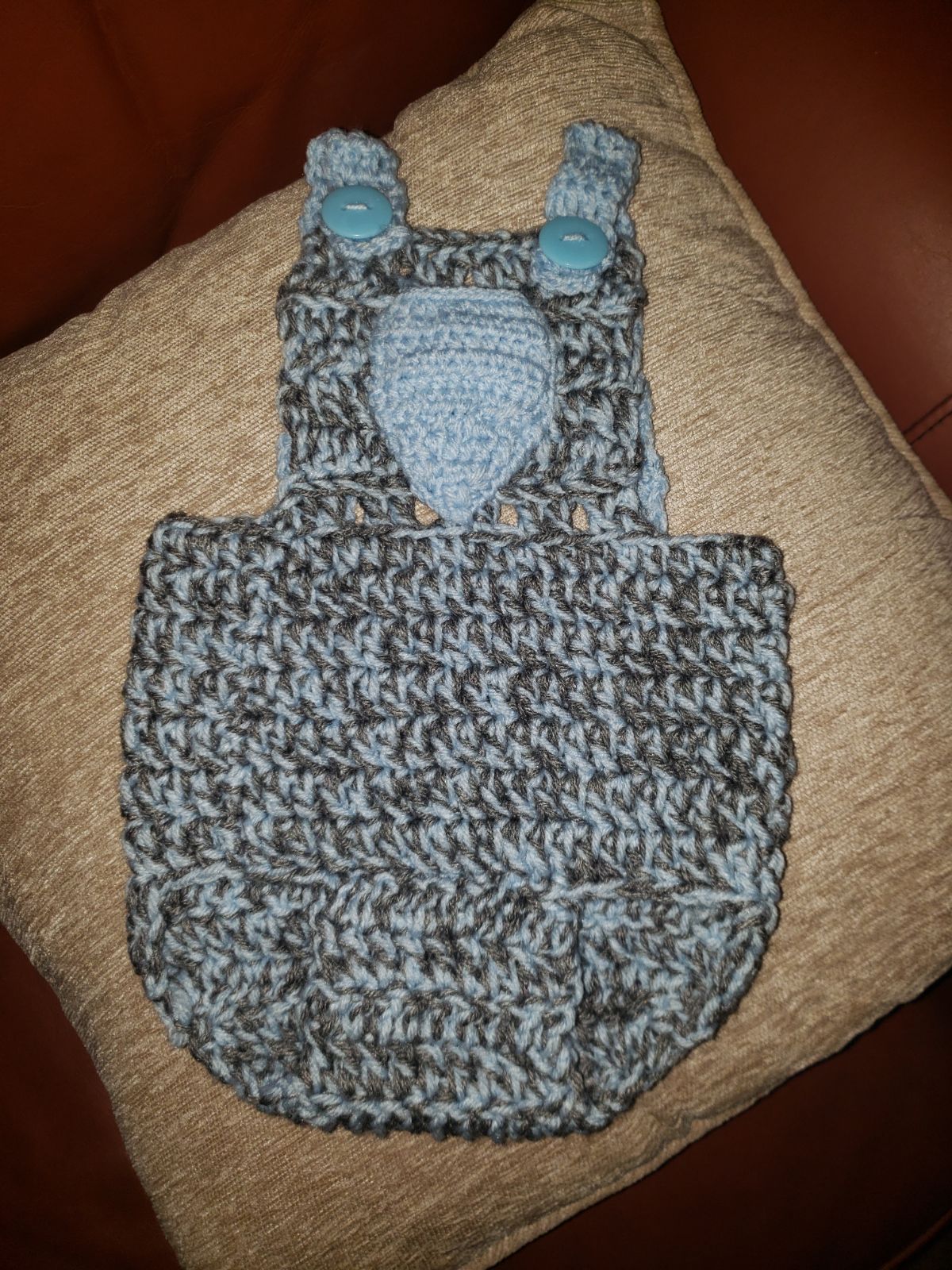 Crochet baby romper