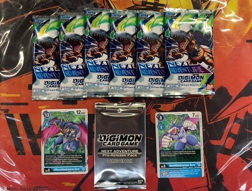 Digimon Next Adventure PreRelease 1/4 Box HomeKit w/7 Boosters &Promos