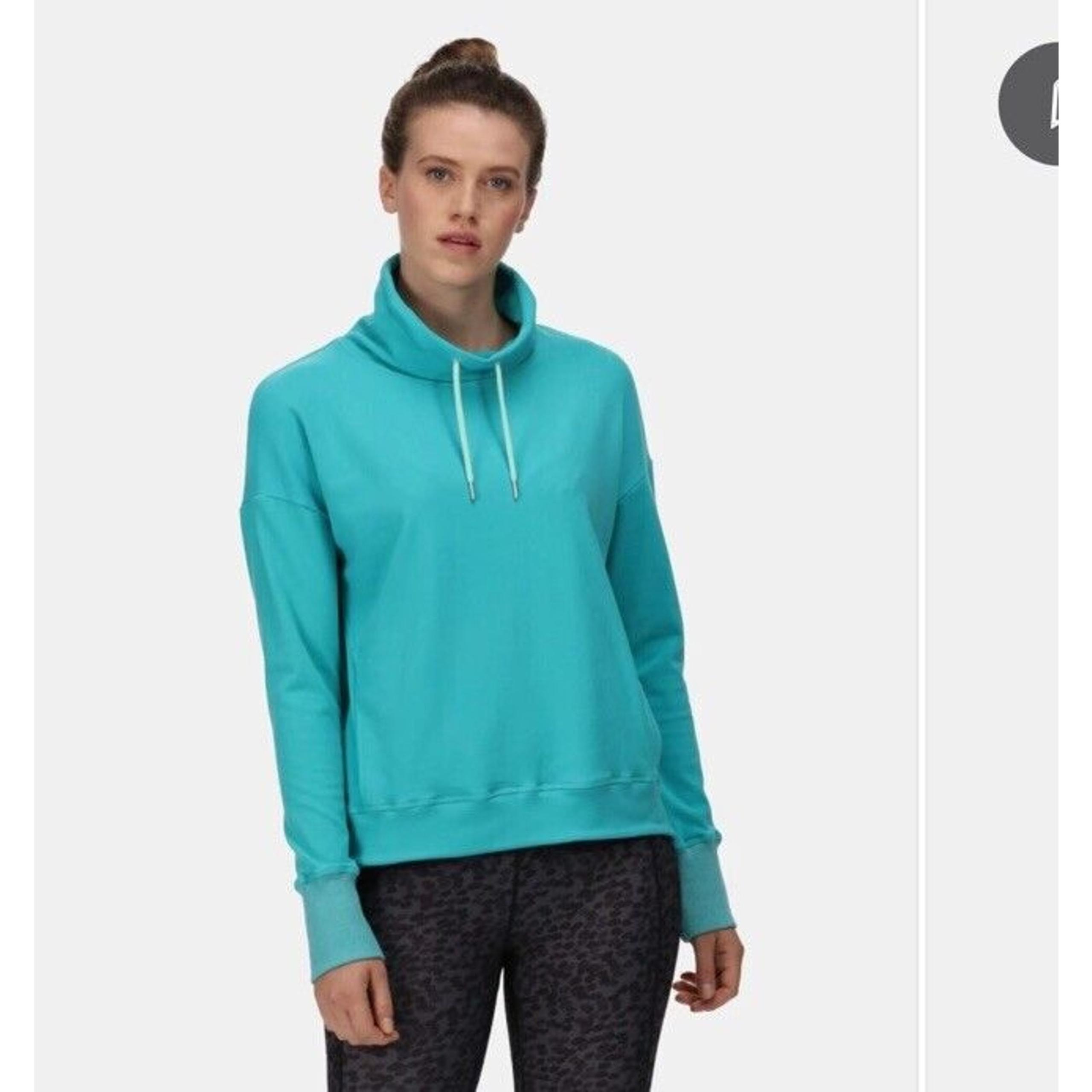 Regatta Women’s Great Outdoors Teal Fleece Cowl Neck Pullover Size Large