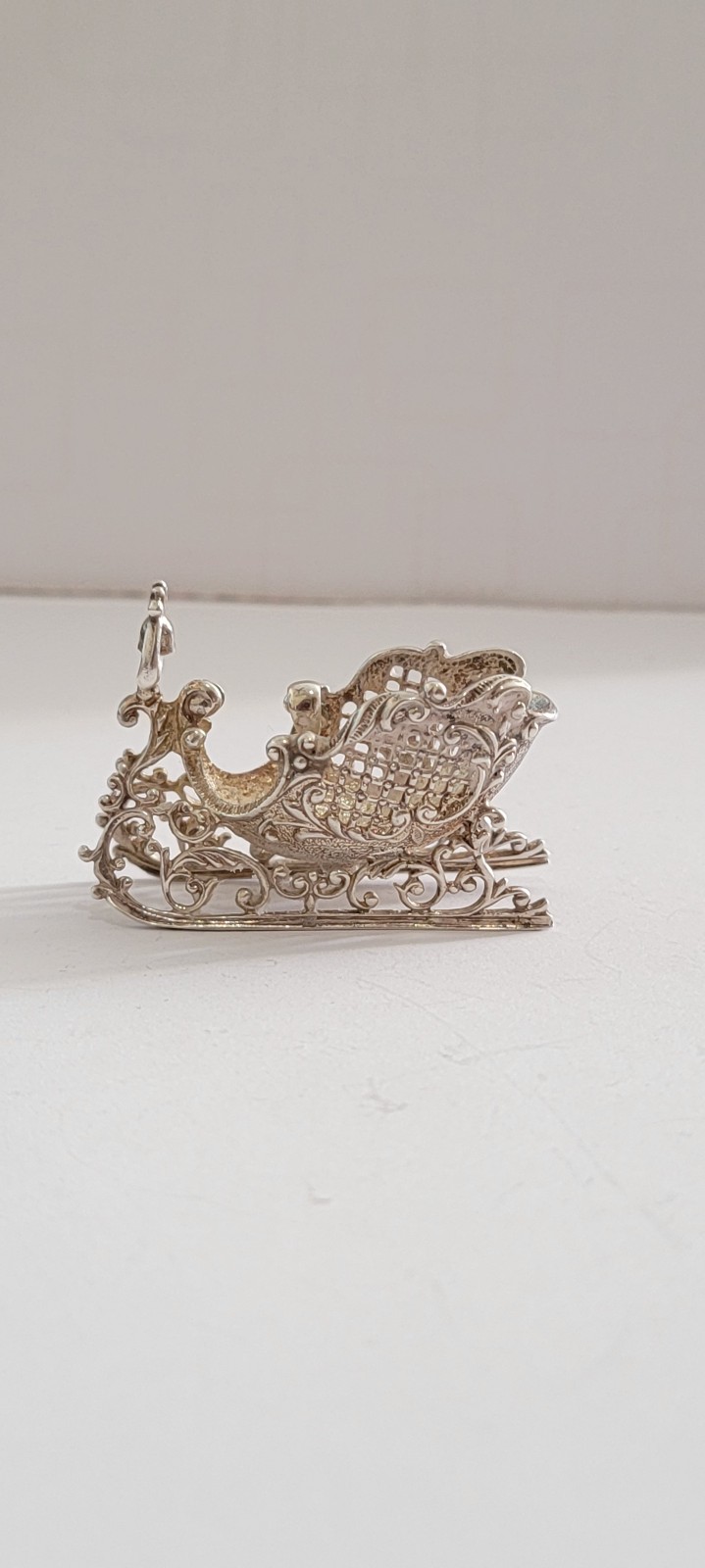 Rare The Cazenovia Abroad Sterling Silver Ornament THE SANTA'S SLEIGH