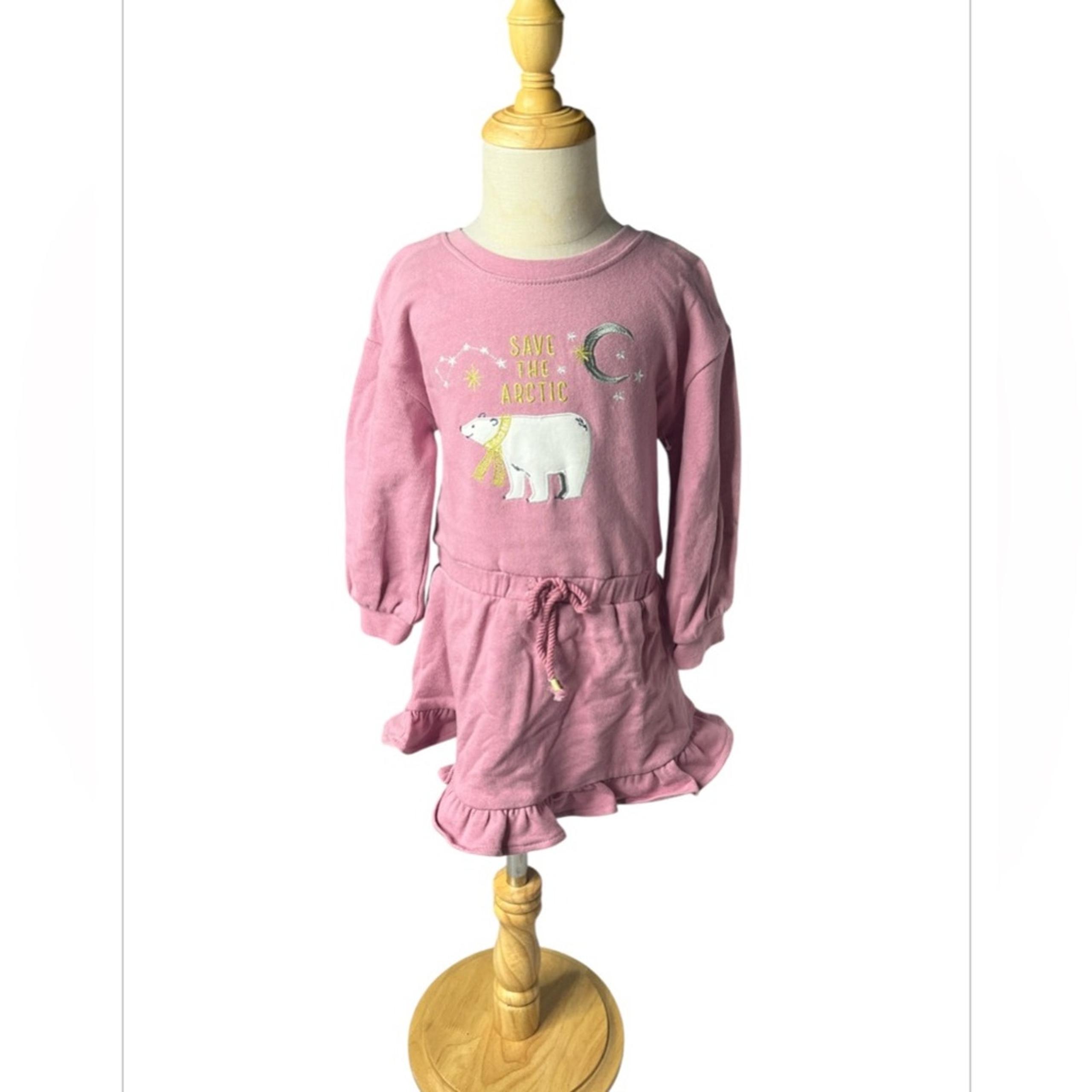 Peek The Nature Conservancy X Peek Polar Bear Dress Pink new size 2T