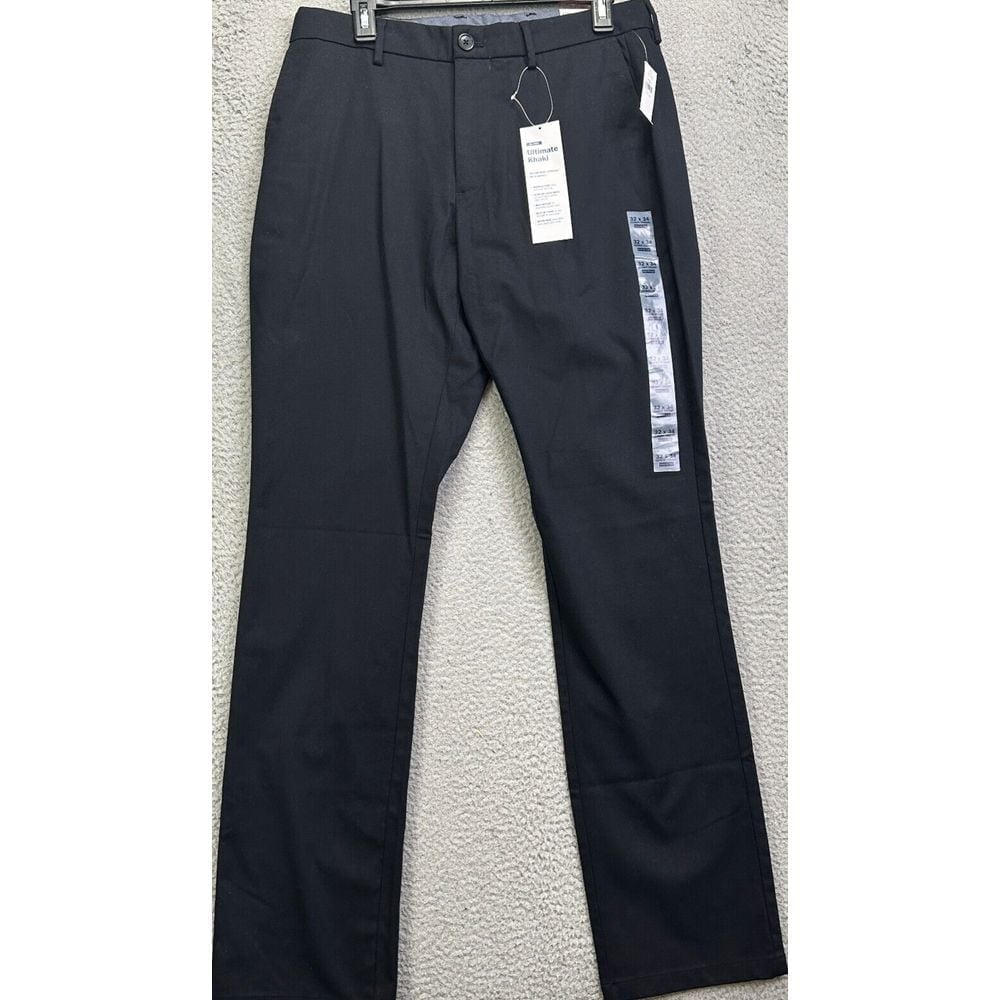 Old Navy Pants Mens 32X34 Built-In Flex Black Ultimate Khaki Chino Straight NEW