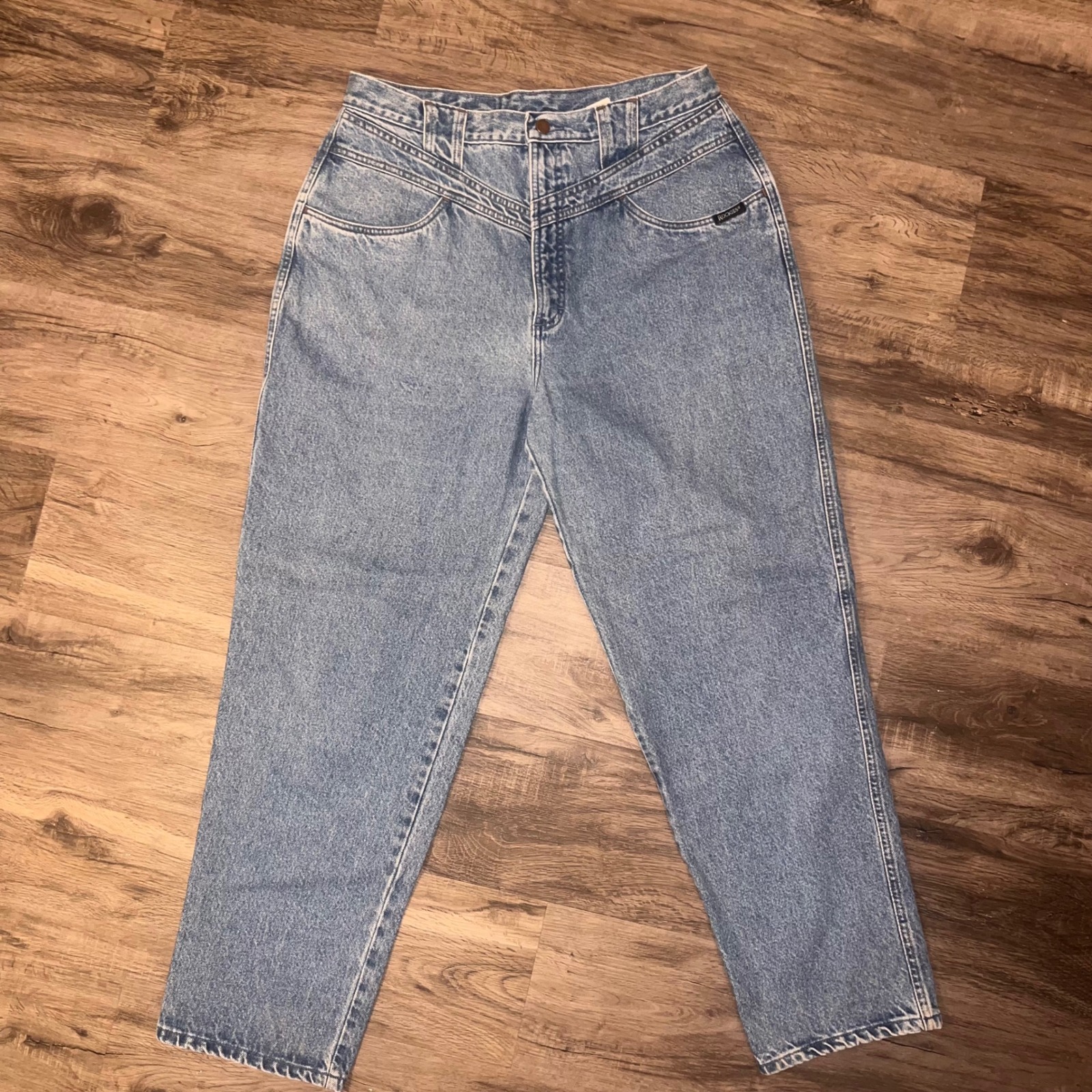 Rockies High Waisted Mom Jeans Vintage Denim Light Wash Jeans Size 17/18