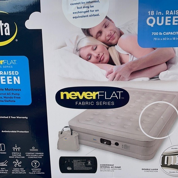 NWB Serra never flat 18in QUEEN inflatable mattress