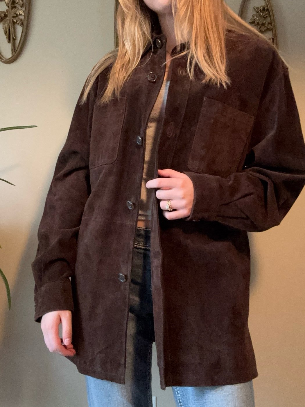 Merona Dark Brown Suede Jacket