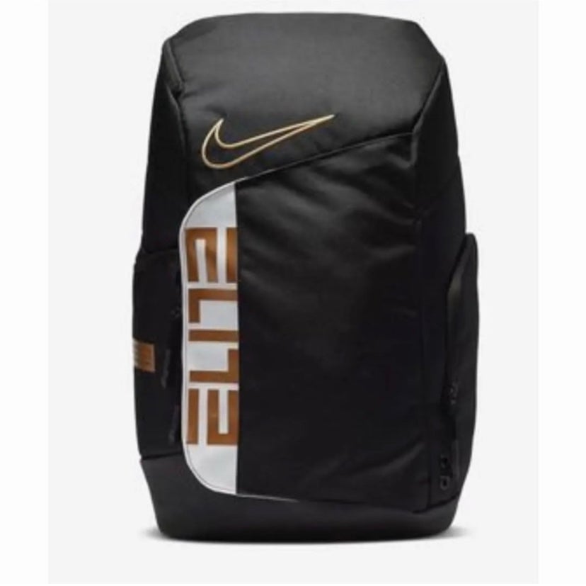 Nike Elite Pro Black/white/metallic Gold Basketball Backpack (32L)