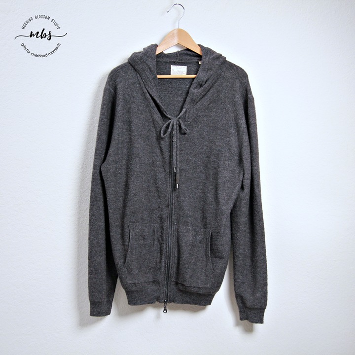 7 Diamonds Men's Wool Blend Hooded Zip Up Sweater Jacket