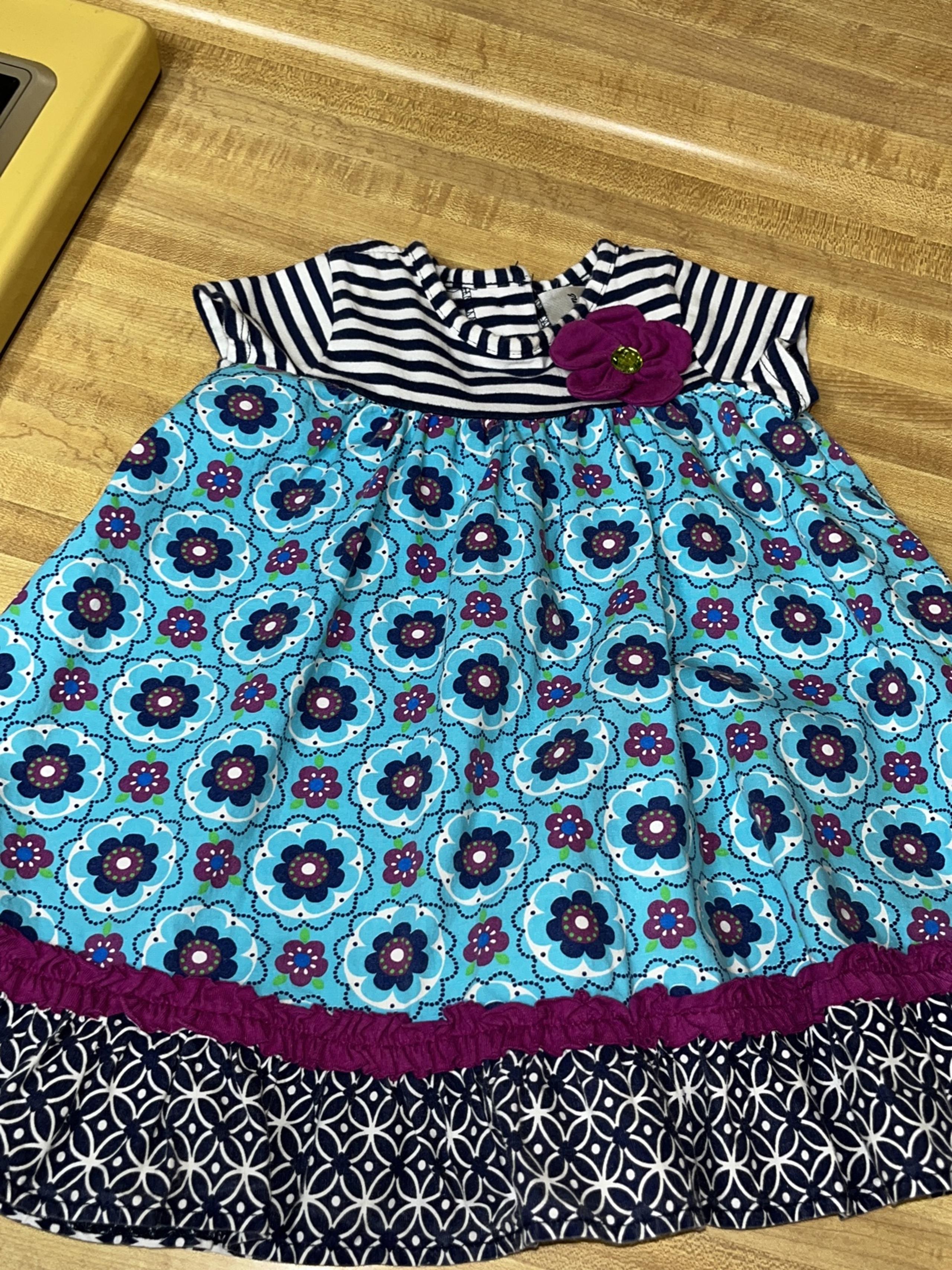 Rare Editions size 2T dress with flower at top ruffle at bottom , adorable
