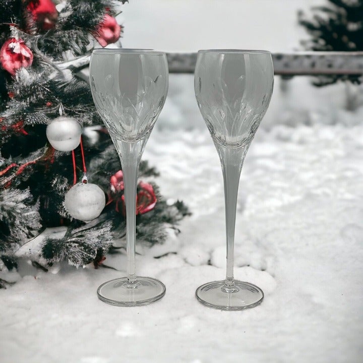 DRAMATIC 11 ROYAL DOULTON CRYSTAL WINE GLASS GOBLET, DOTS, BREEZE, EXCLNT COND