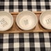 Rae Dunn Taste, Eat, Dip Ceramic Wood Serving Bowls Dish Tray Set