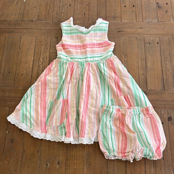 SweetHoney sherbet striped tunic and bloomer set NWT
