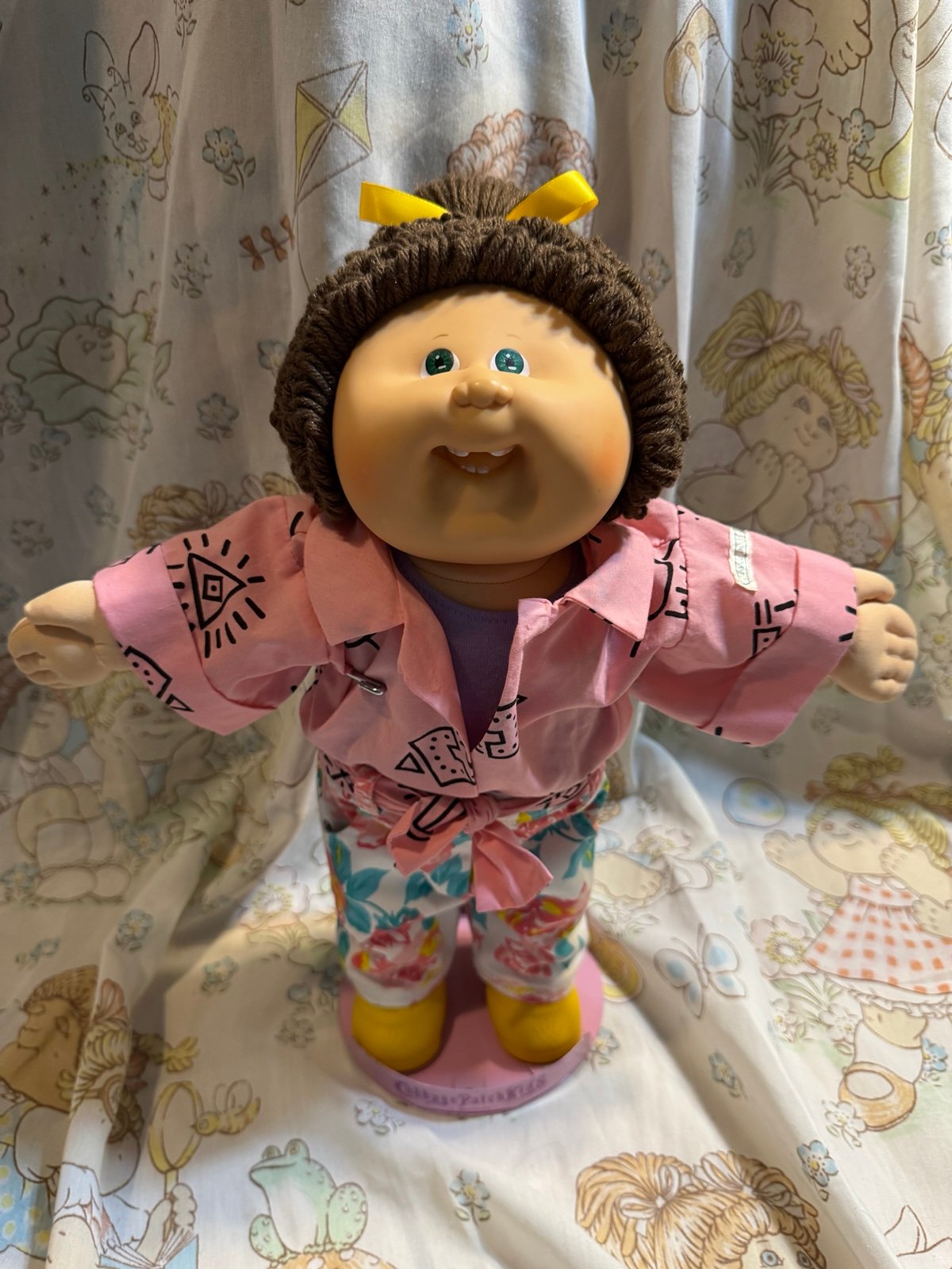 Cabbage Patch Kids Transitional HM19 Single Pony Girl, HTF Green Eyes