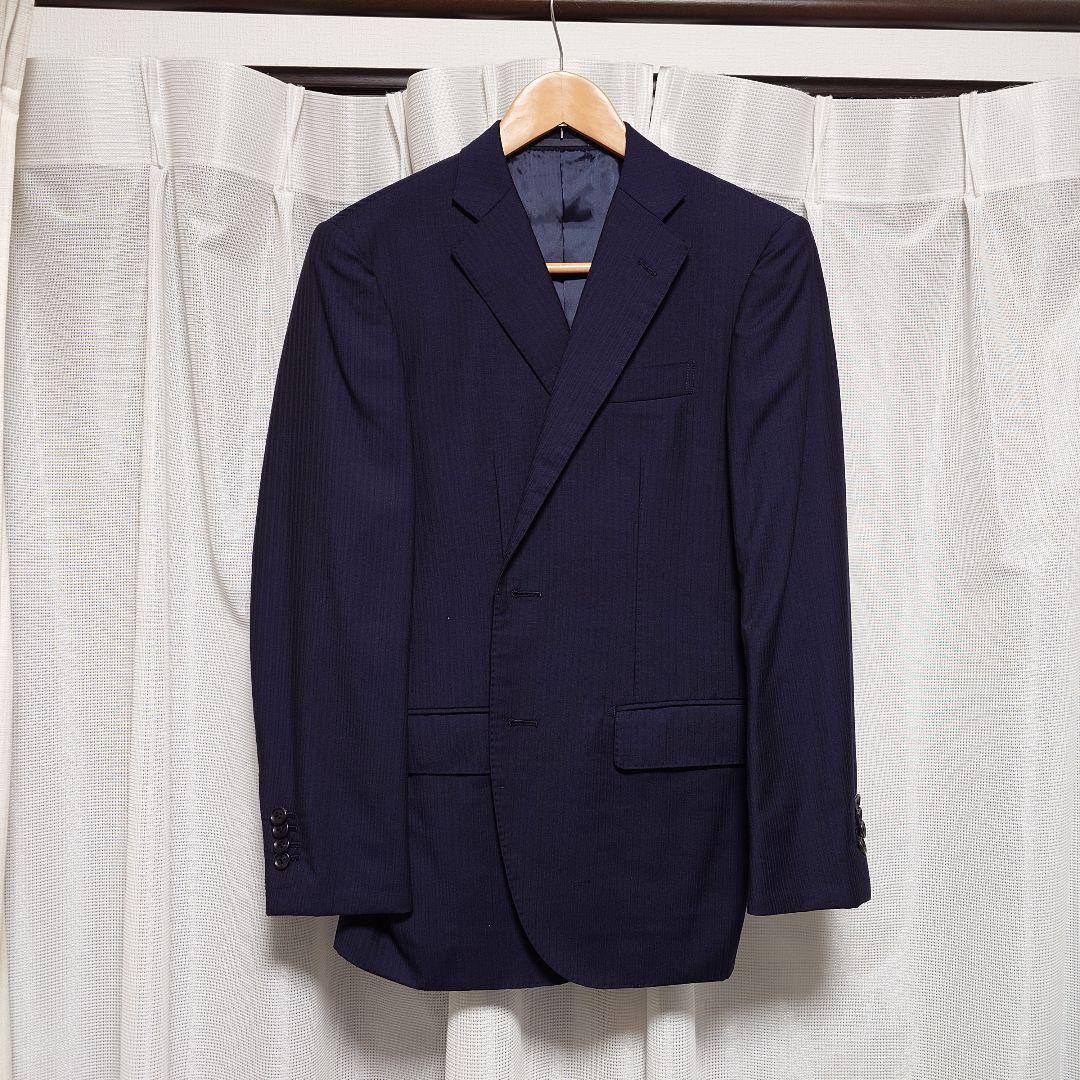 【Excellent Condition】 Zegna TROPICAL Navy Striped Suit A4