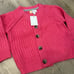 Mini Boden Toddler Girl Pink Knit Jacket, Size 2-3T