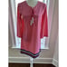 Cabana Life xTalbots Lace Up Tunic Dress Cover Up Top Pink Sz S Runs Small NWT