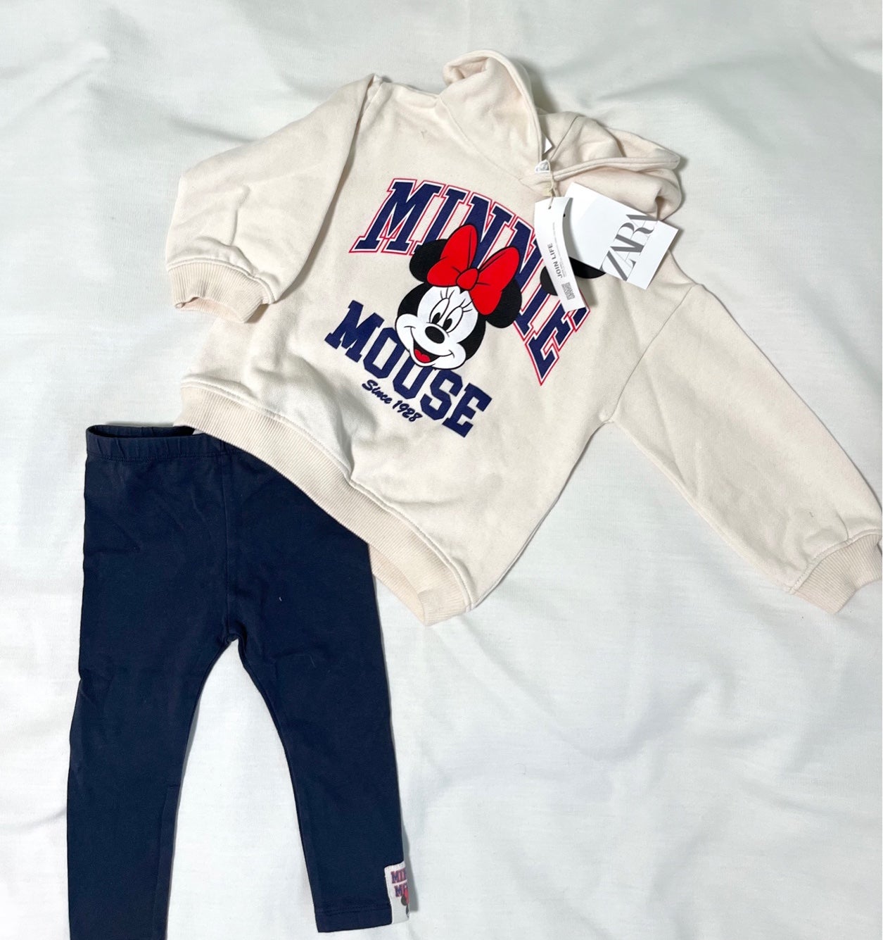 ZARA NWT Minnie Mouse Disney outfit set girls size 4-5 years