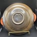 Art Pottery Dish Orange Spiral Edged With Birds Leaves & Shells Czechoslovakia