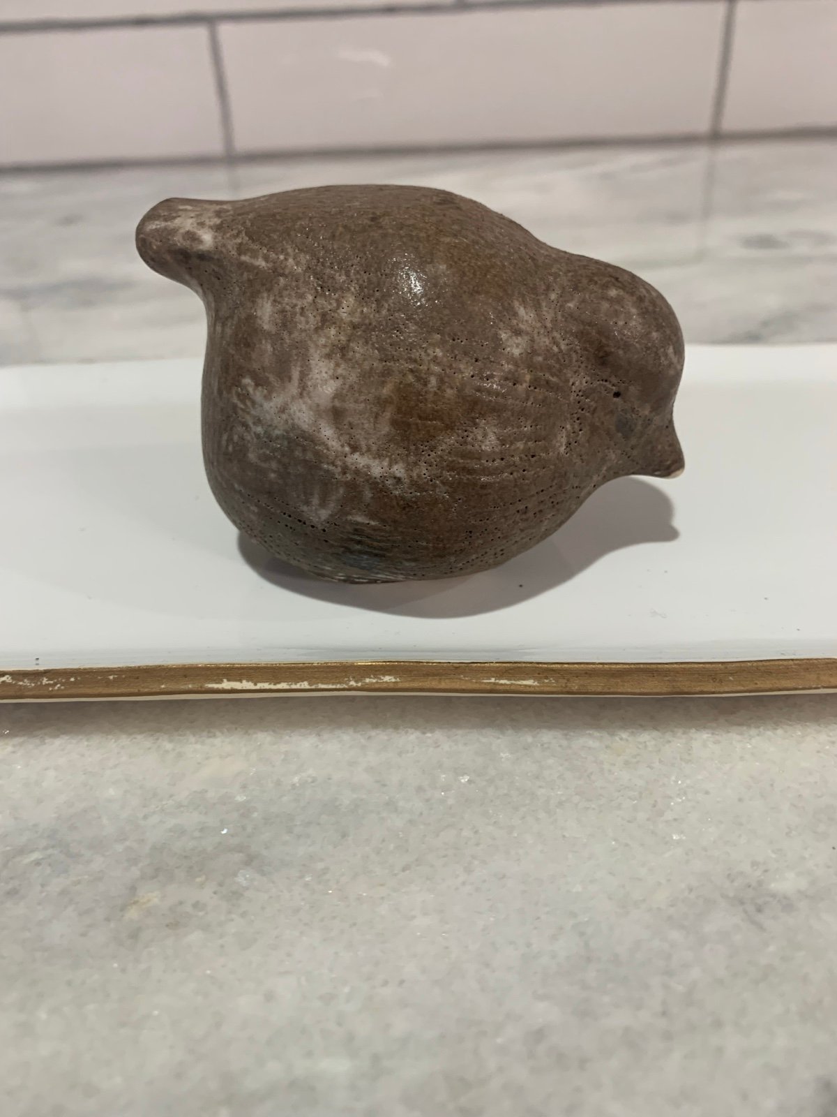 McCarty’s Pottery FAT ROBIN BEAUTIFUL Nutmeg Bird - Artist Signed