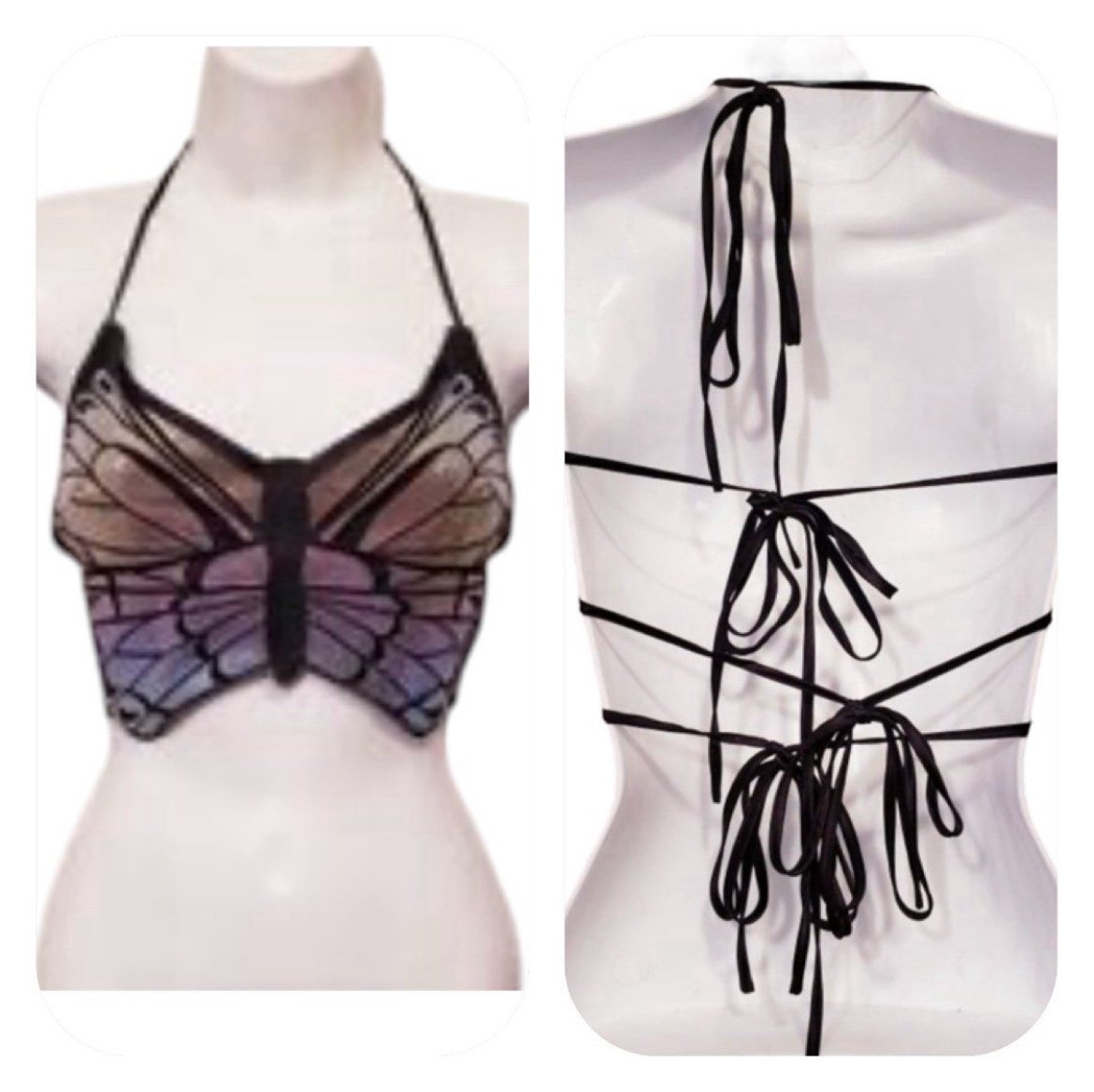 NWT Dolls Kill Current Mood XS butterfly halter