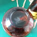 RARE Set of 3 Coors Amber Glass Hanging candle holders chain chandelier