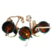 RARE Set of 3 Coors Amber Glass Hanging candle holders chain chandelier