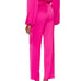 Lovers + Friends Satin Wide Leg Pant Barbie Pink XS Trouser High Rise 228 NEW