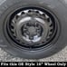 Black Skin Covers Hub Caps Set 4 FOR 2014-2022 Ford Transit Connect 16 Wheel
