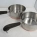 Revere Ware 1.5 and 2 Quart Sauce Pans Copper Bottom No Lids Made USA
