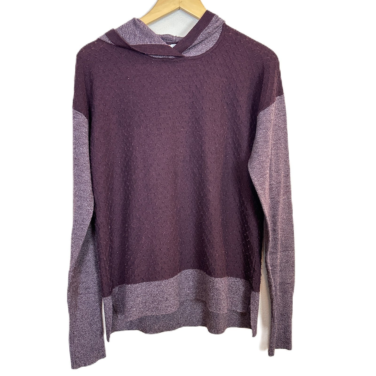 Smartwool Shadow Pine Purple Wool Blend Hoodie Sweater Women’s Medium