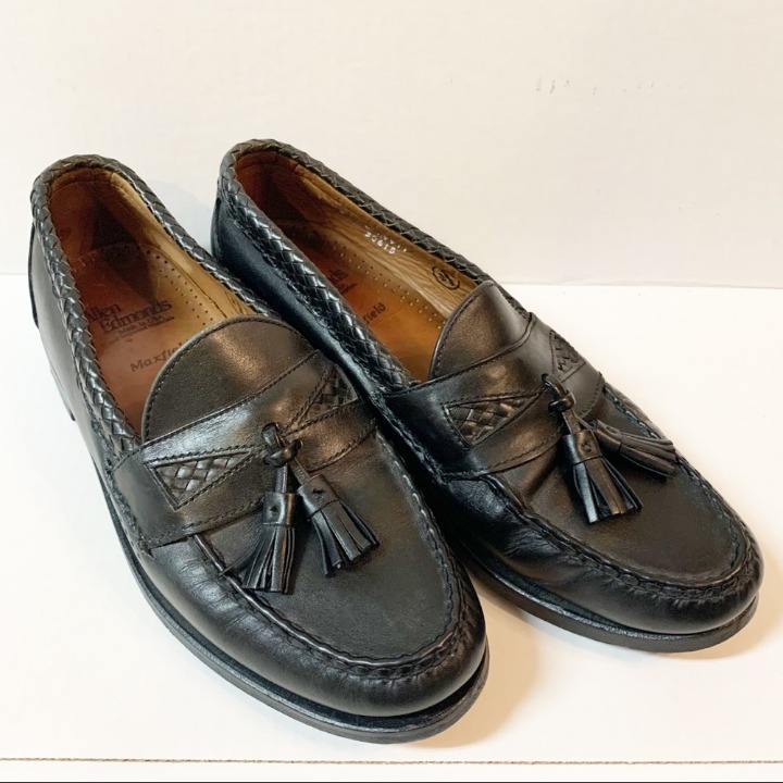 Allen Edmonds Maxfield Black Tassel Leather Loafers size 8