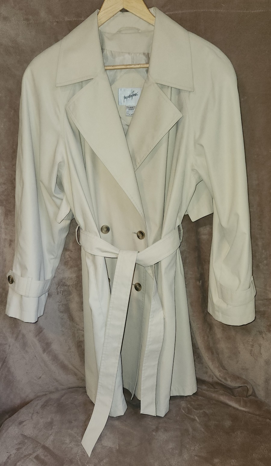 Vintage Jacqueline Ferrar Belted Trench, Women's L