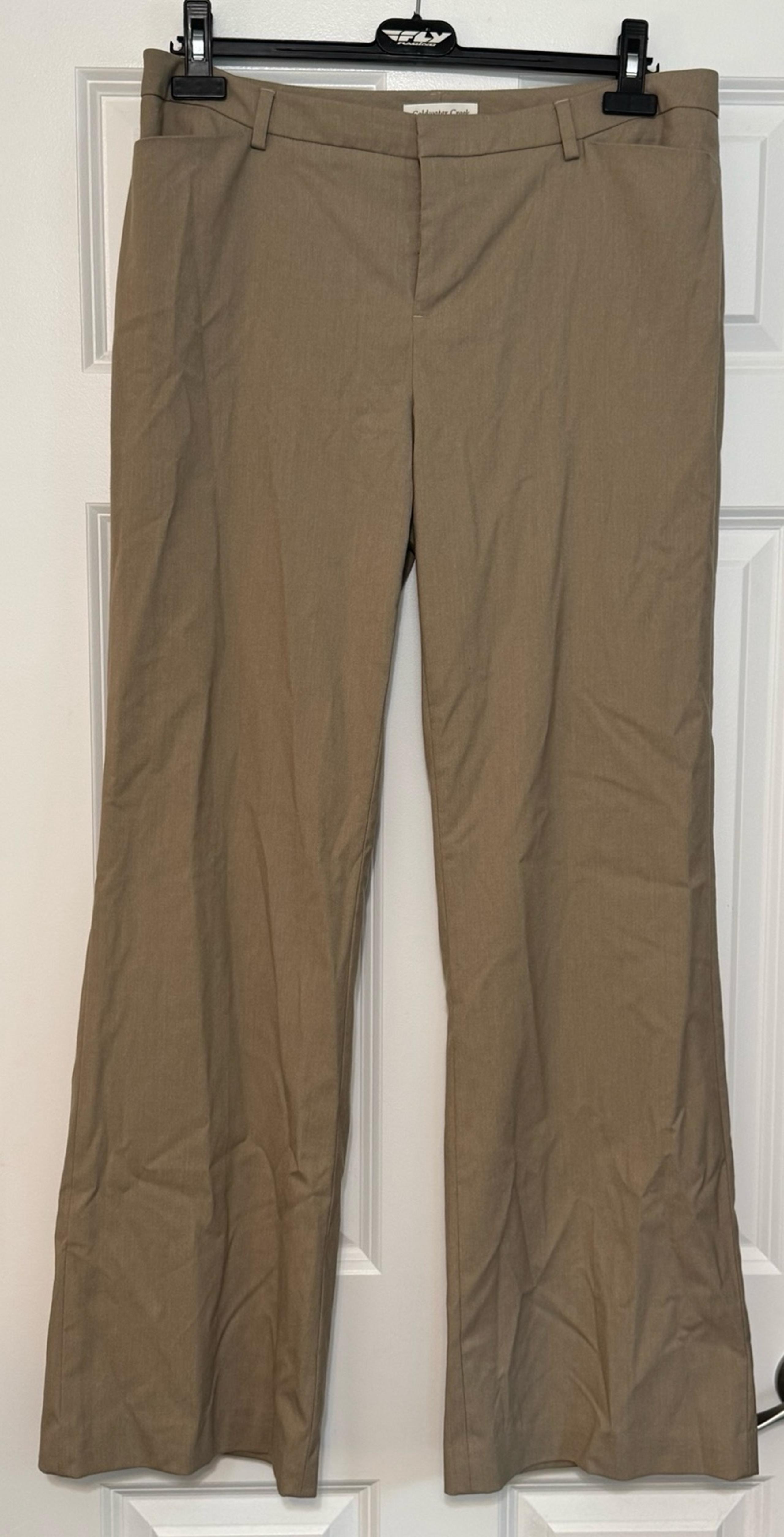 Coldwater Creek Natural Waist Beige Khaki Bootcut Trouser Dress Pants Size 10