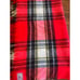 Vintage Troy Robe Wool Throw Fringe Blanket Tartan Red Plaid 64” x 57”