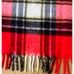 Vintage Troy Robe Wool Throw Fringe Blanket Tartan Red Plaid 64” x 57”