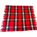 Vintage Troy Robe Wool Throw Fringe Blanket Tartan Red Plaid 64” x 57”