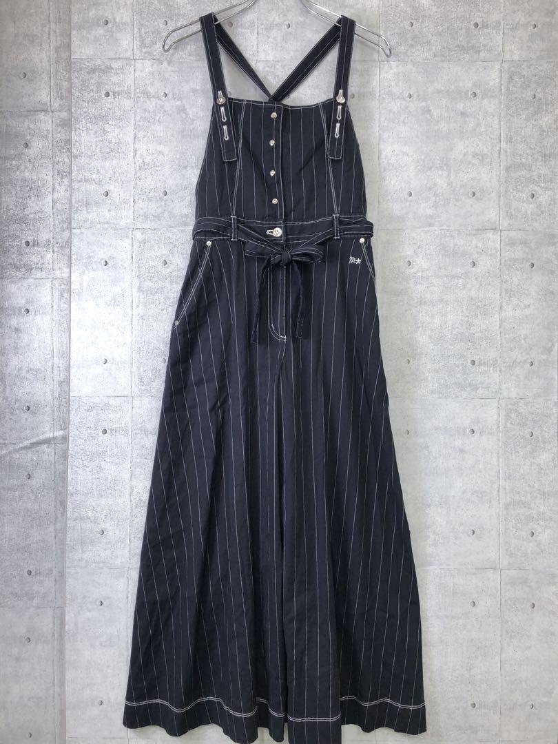 M's Gracy Overalls Salopette Jumpsuit 36 S Navy White