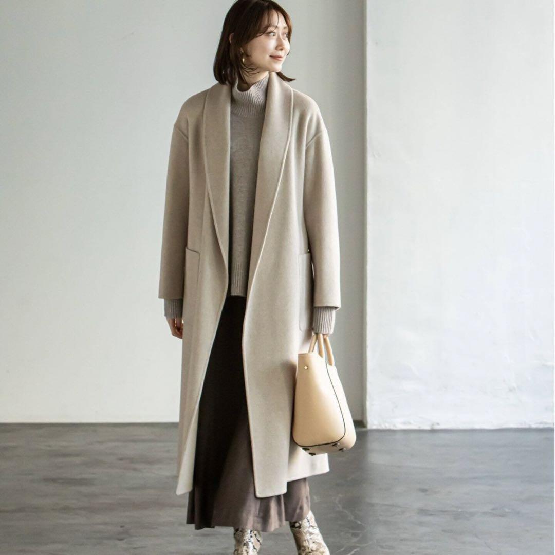 noble shawl collar river coat