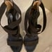 Sergio Rossi brown elastic high heel sandal