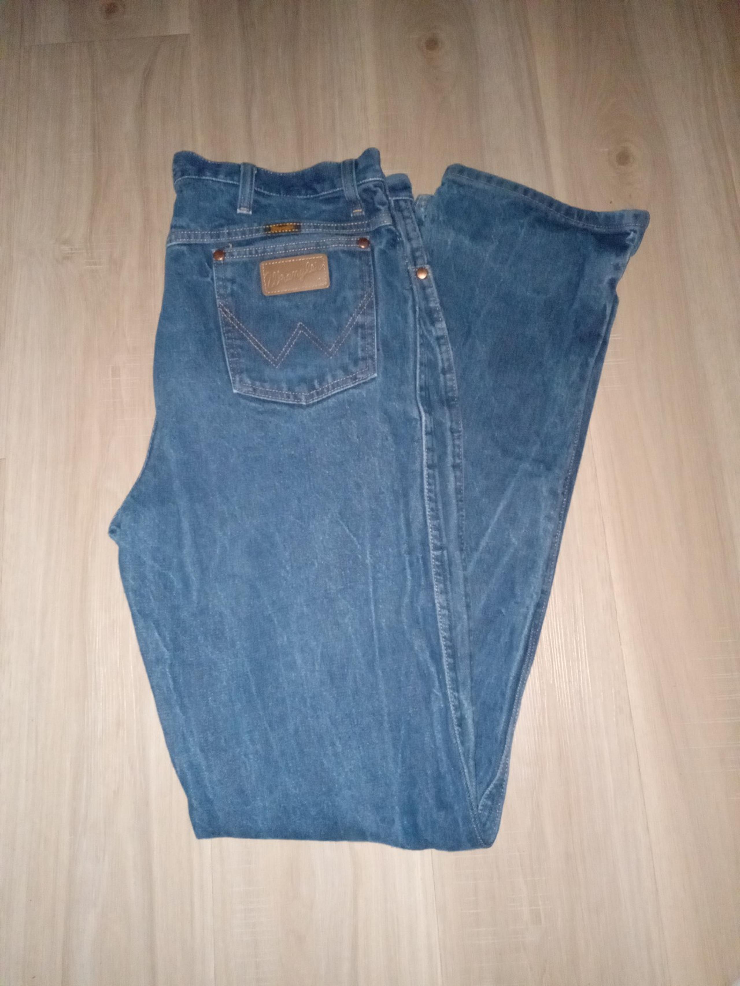 Wrangler Cowboy Cut Slim Fit 936DEN Blue Jeans Denim Pants Men's Size 36x36