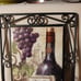 3 Vintage Metal Framed Ceramic Tile Wine and Grapes Wall Hanging Art
