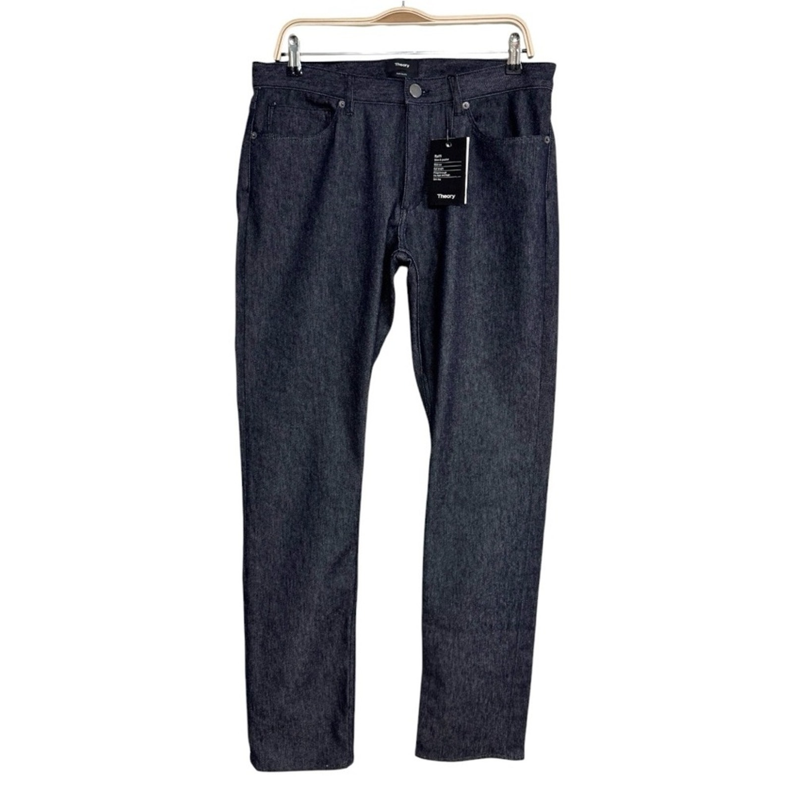 NWT Theory Classic Navy Men’s Jeans Size 33 Raffi Retail 240 Designer Pants