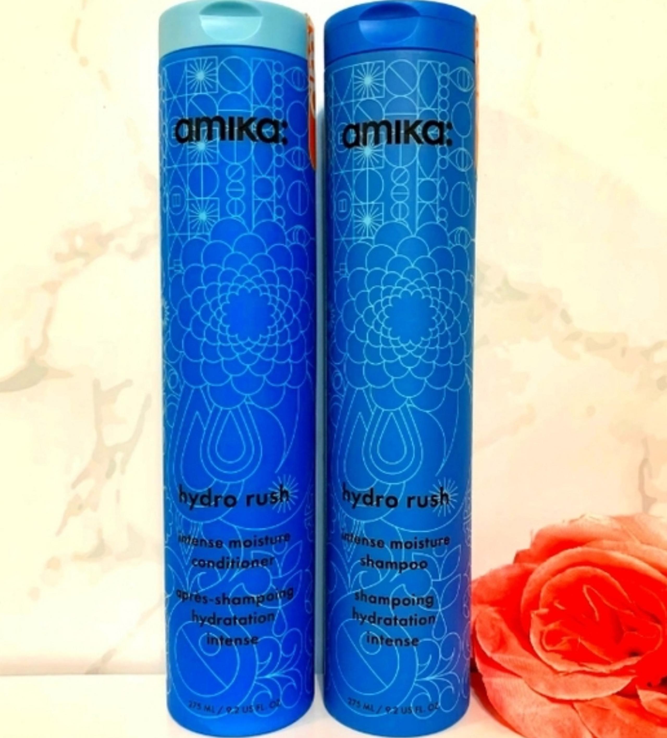 Amika Hydro Rush Intense Moisture Shampoo + Conditioner Set SEALED NEW!