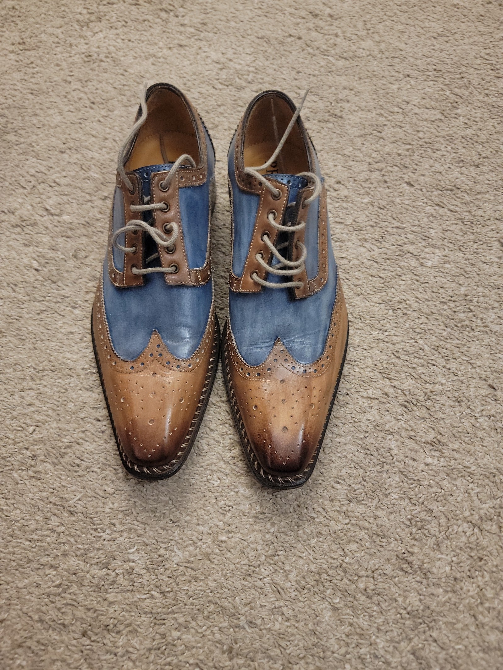 Pratesi Italian leather oxford shoes