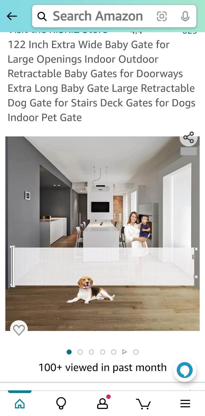 123 extra extra wide white retractable Baby/pet safety gate