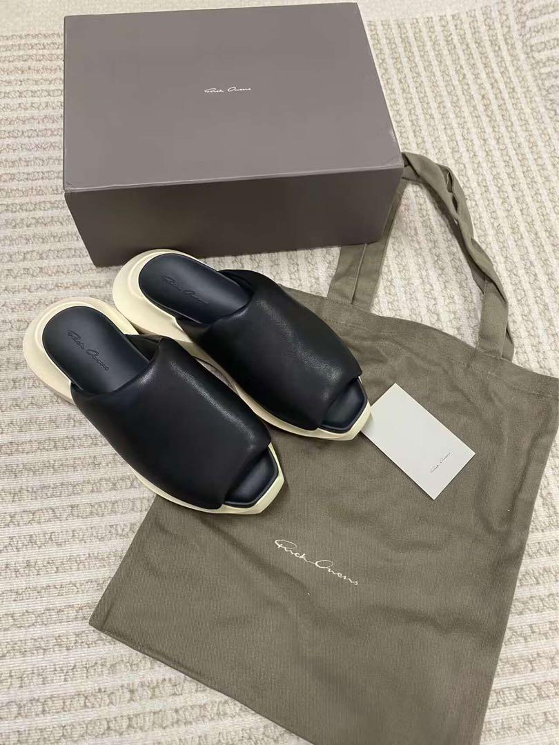Rick Owens Women's Geth Puffer Slide Sneakers in Black Rick