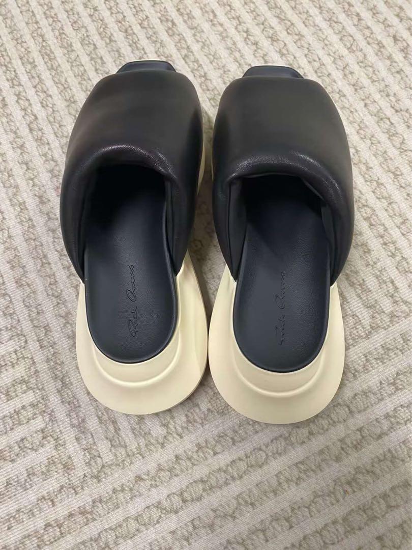 Rick Owens 22FW GETH PUFFER SLIDE sandals size 42