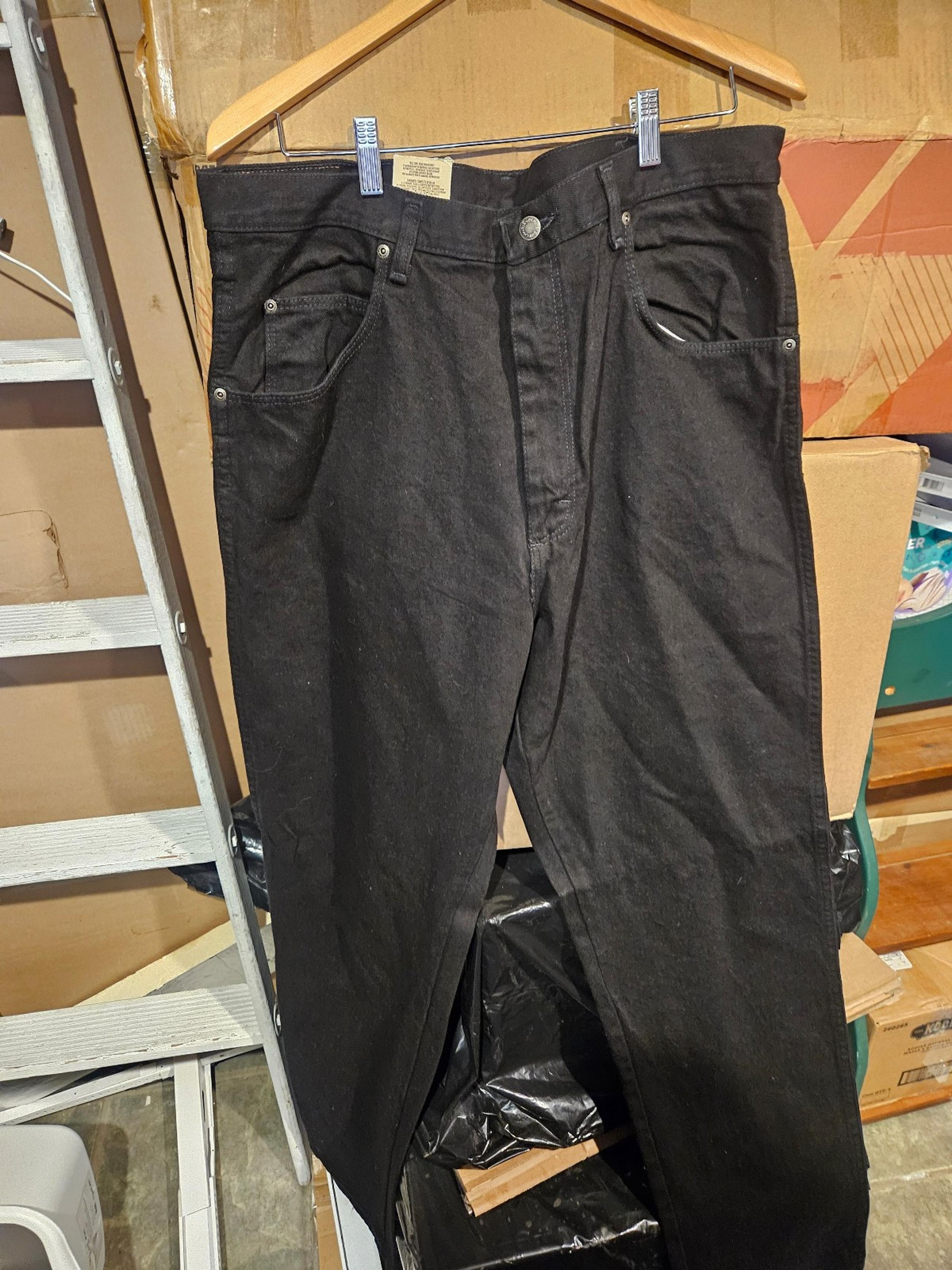 Wrangler Men's Rugged Wear Relaxed Fit Jeans Black 38×36 New With Tags