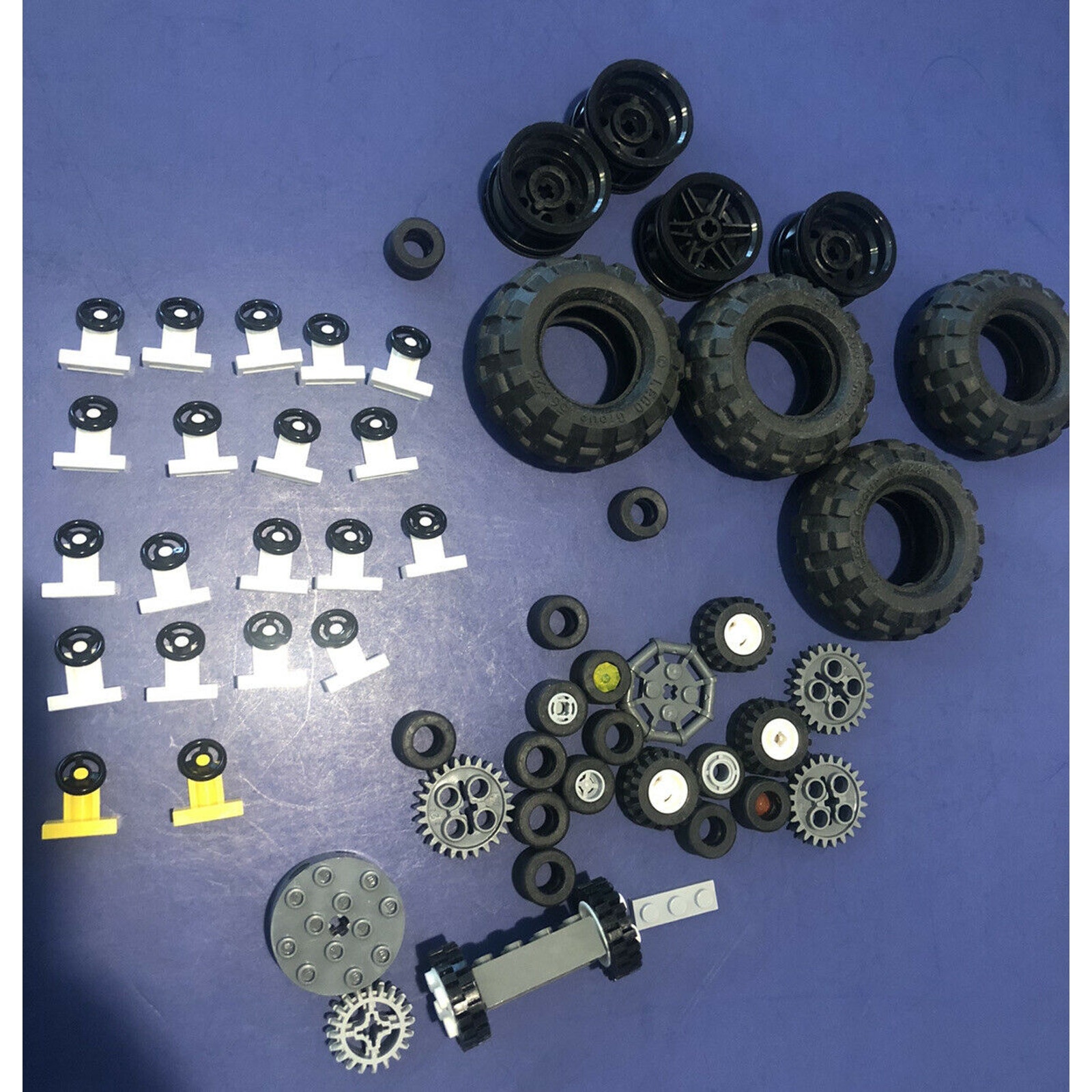 LEGO Wheel Lot Bulk Assorted Part Pieces Star Wars Black Gray Steering Wheels